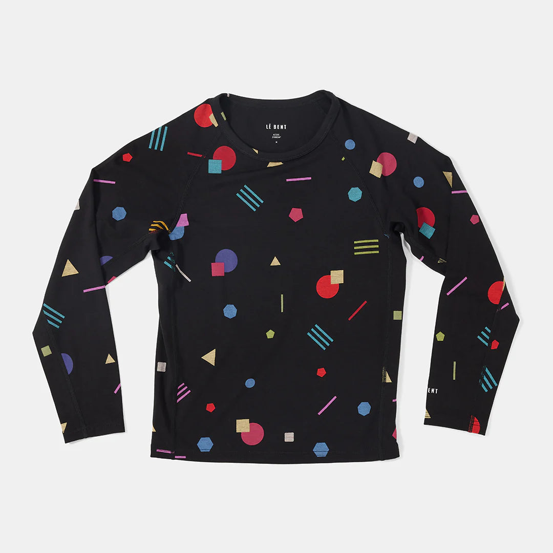 Le Bent Kids Confetti Midweight Raglan Base Layer