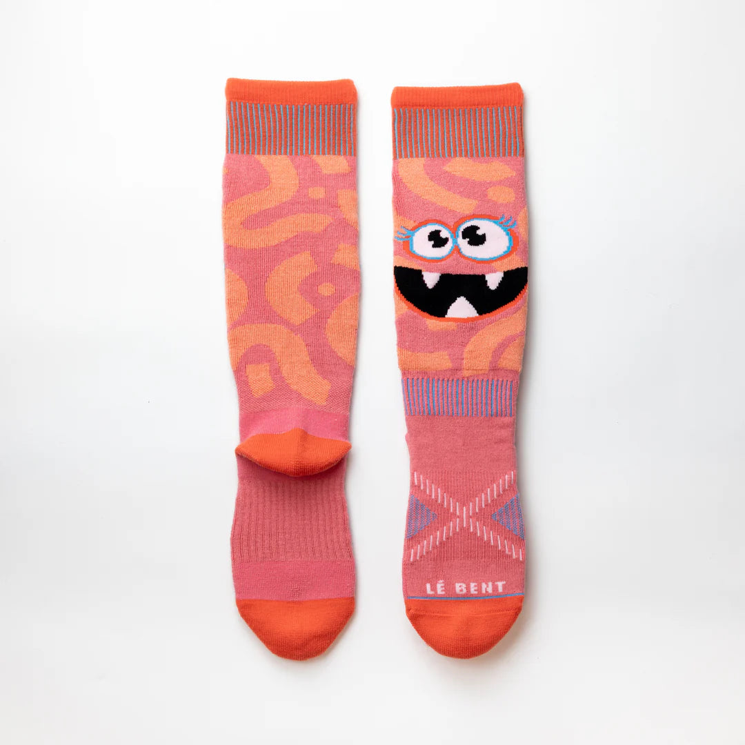 Le Bent Kids Monster Party Light Cushion Snow Socks