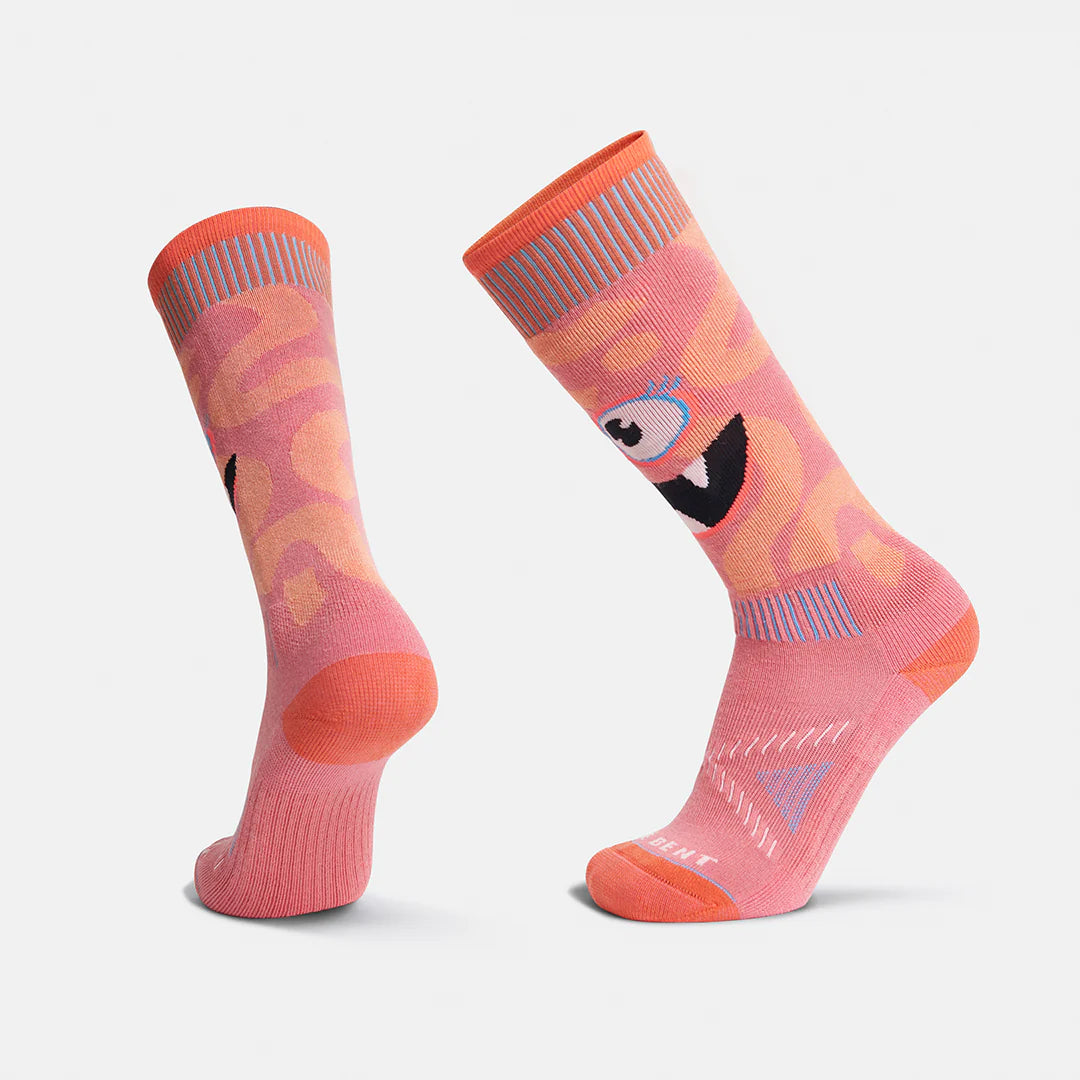 Le Bent Kids Monster Party Light Cushion Snow Socks