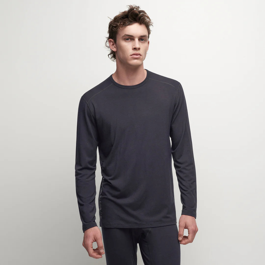 Le Bent Mens Core Midweight Crew Merino Base Layer