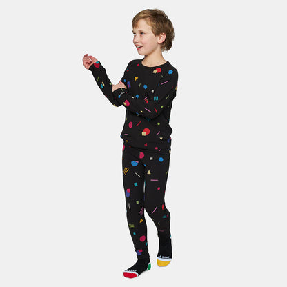 Le Bent Kids Confetti Midweight Raglan Base Layer
