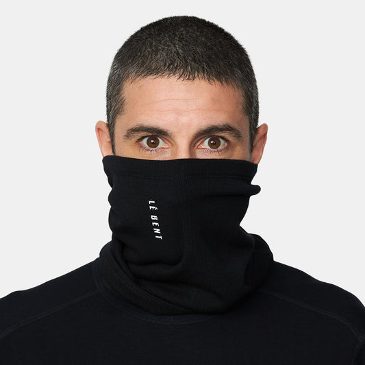 Le Bent Waffle Midweight Neck Gaiter - Black